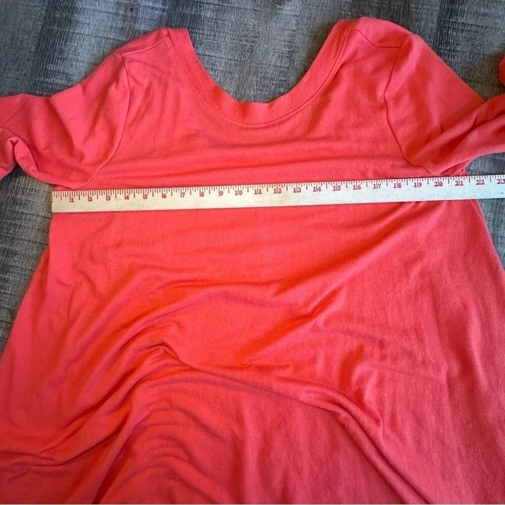 Free People Beach Top Size M/L Poppy Beatnik Coral Scoop‎ Back Tunic Swing Dress
